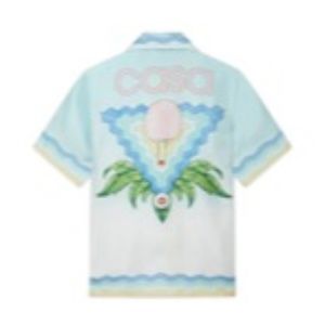 Casablanca Memphis blue ocean silk shirt